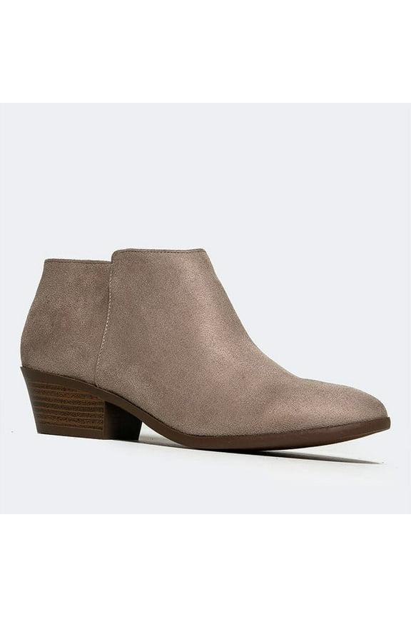 Women's Lexy Ankle Boots, Short Low Heel, Side Zipper, Casual Booties for Fall and Winter