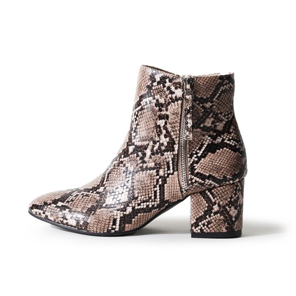 J. Adams Zuma Ankle Bootie – Closed Pointed Toe, Low Block Heel, Zip-Up Boot for Women – Stylish, Comfortable, Vegan