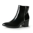 thumbnail image 1 of J. Adams Zuma Ankle Bootie, Stylish and Comfortable Close-Pointed Toe Low Block Zip-Up Women's Boot, 1 of 5