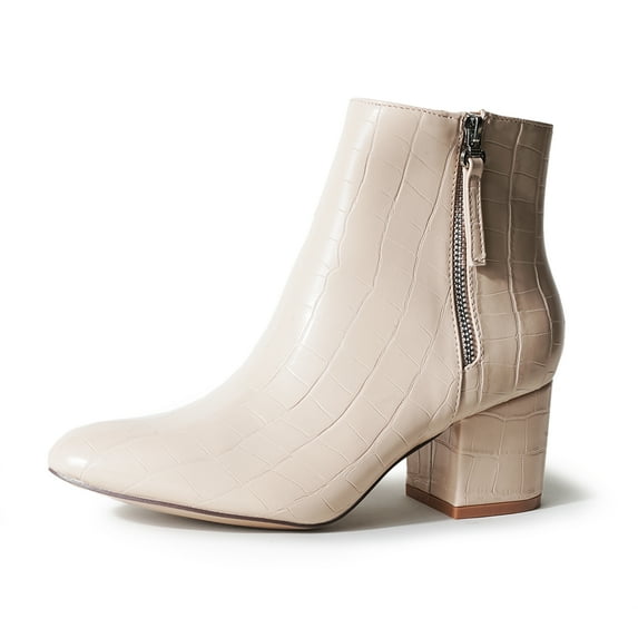 J. Adams Zuma Ankle Bootie, Stylish and Comfortable Close-Pointed Toe Low Block Zip-Up Women's Boot