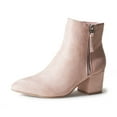 thumbnail image 1 of J. Adams Zuma Ankle Bootie – Closed Pointed Toe, Low Block Heel, Zip-Up Boot for Women – Stylish, Comfortable, Vegan, 1 of 5