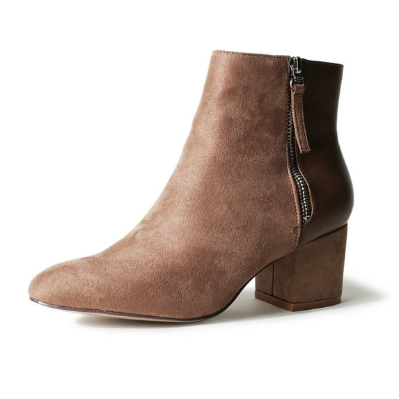 J. Adams Zuma Ankle Bootie – Closed Pointed Toe, Low Block Heel, Zip-Up Boot for Women – Stylish, Comfortable, Vegan