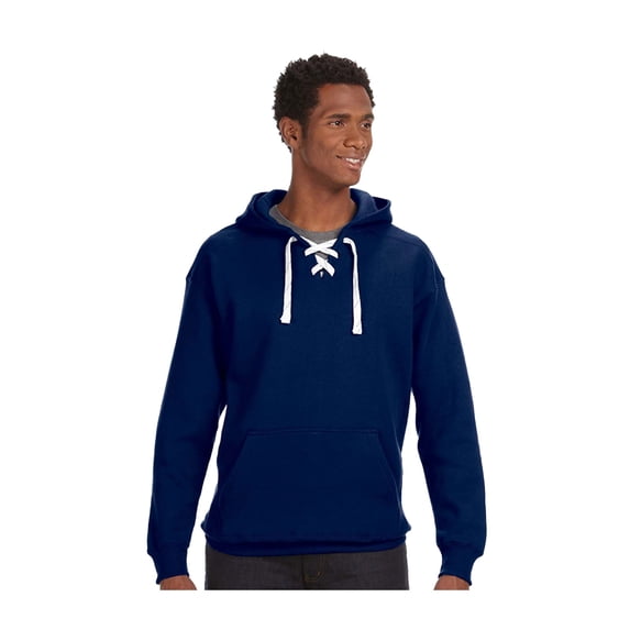 J America Adult Comfortable Sport Lace Hooded Sweatshirt, Style J8830