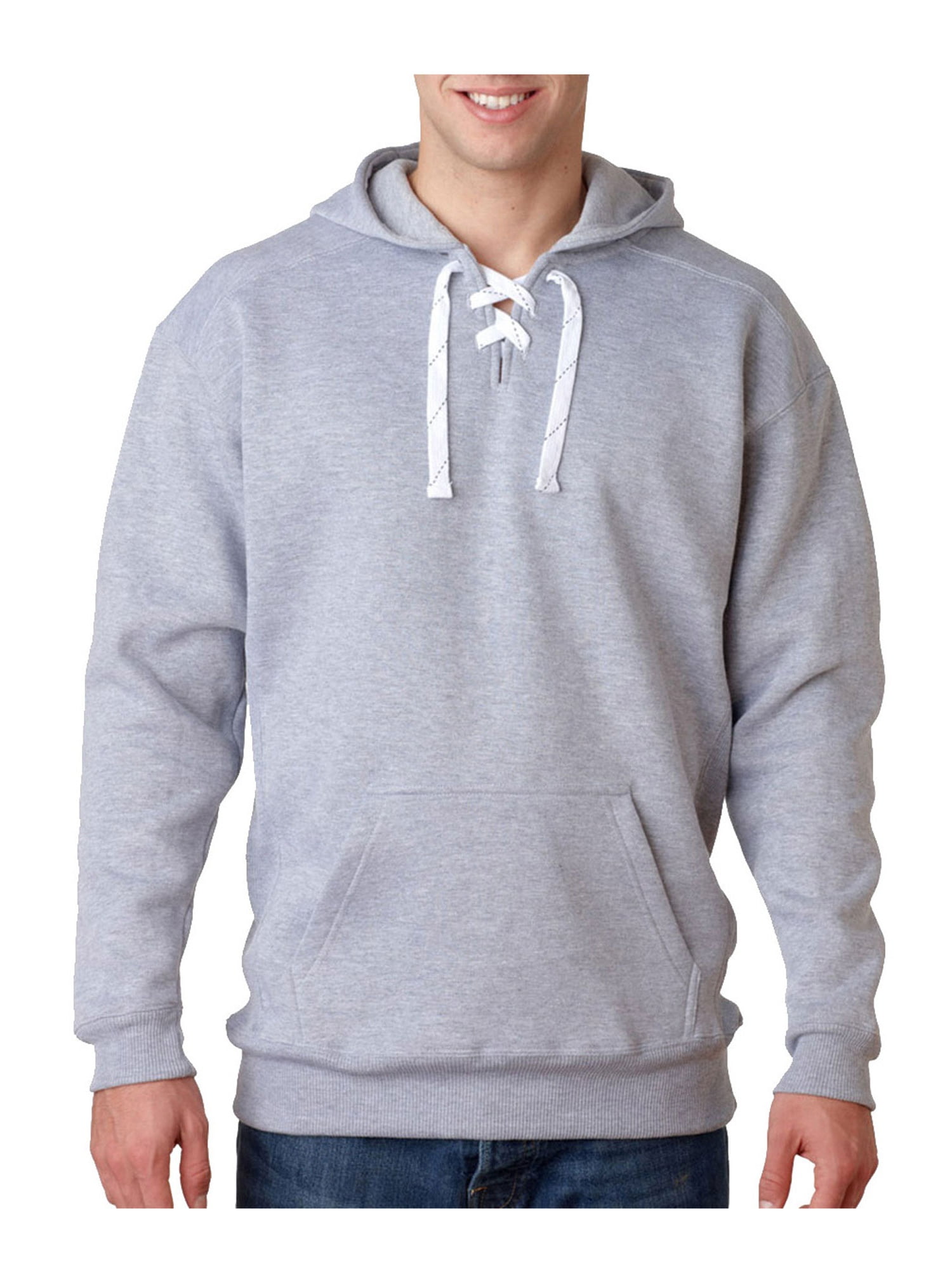 J America Adult Comfortable Sport Lace Hooded Sweatshirt, Style