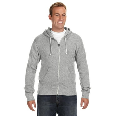 J America Adult Triblend Full-Zip Fleece Hood - JA8872