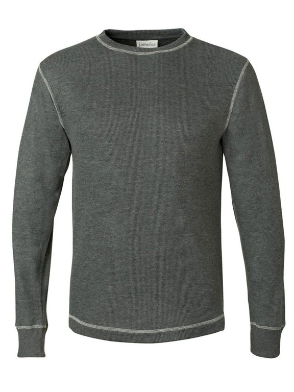 J America Adult Vintage Thermal Fashion Flat Lock T-Shirt, Style J8238