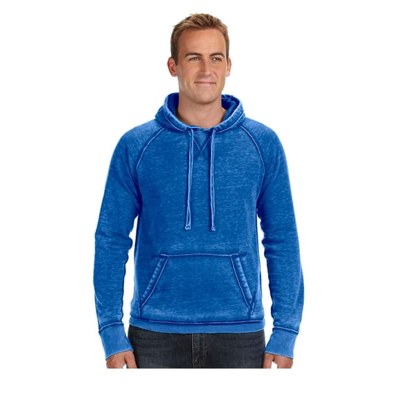 J-America Adult Vintage Zen Burnout Fleece Hooded Sweatshirt, Style J8915