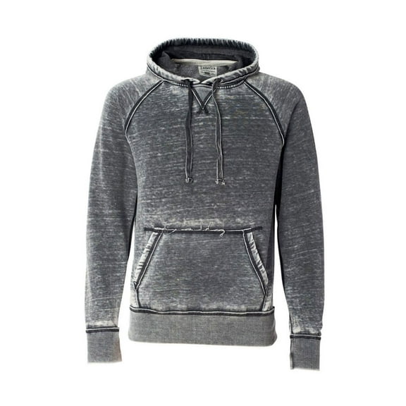 J-America Adult Vintage Zen Burnout Fleece Hooded Sweatshirt, Style J8915
