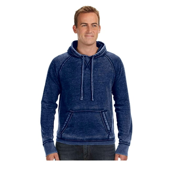 J-America Adult Vintage Zen Burnout Fleece Hooded Sweatshirt, Style J8915