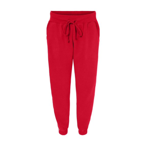 J. America B03728704 Women Rival Fleece Joggers Pants, Red - Medium