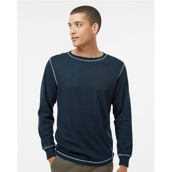 J. America B06428653 Vintage Thermal Long Sleeve T-Shirt, Olive - Small