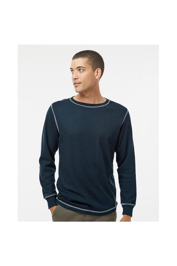 B06428656 Vintage Thermal Long Sleeve T-Shirt, Olive - Extra Large