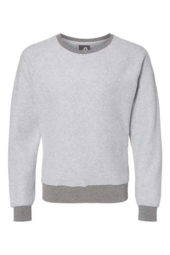 - Flip Side Fleece Crewneck Sweatshirt - 8710 - Grey Heather - Size: 3XL