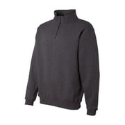 J. America - Heavyweight Fleece Quarter-Zip Sweatshirt - 8634 - Charcoal Heather