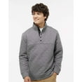 thumbnail image 1 of J.America JA8890 Adult Quilted Snap Pullover-Charcoal Heather-M, 1 of 3