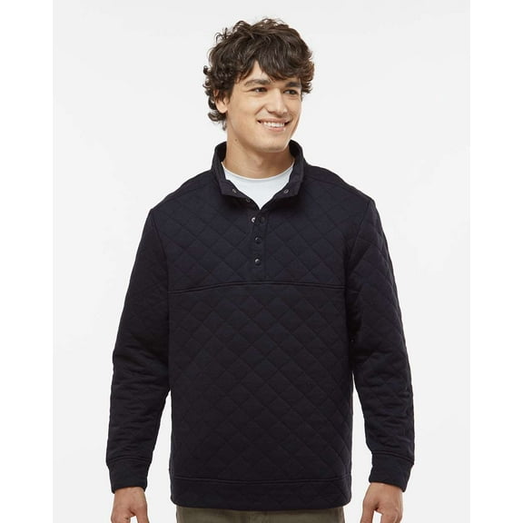 J America JA8890 Men's Quilted Snap Pullover