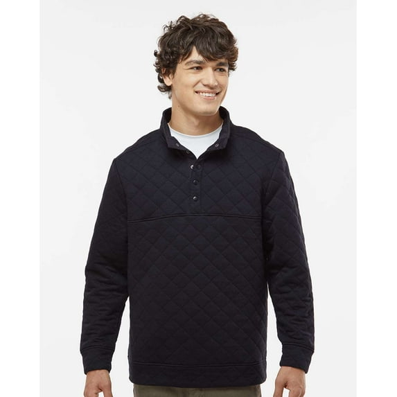 J America JA8890 Men's Quilted Snap Pullover