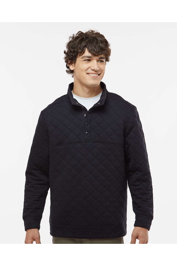 J America JA8890 Men's Quilted Snap Pullover