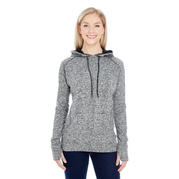 J America Ladies' Cosmic Contrast Fleece Hood - JA8616