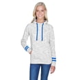 thumbnail image 1 of J America Ladies' Melange Scuba Neck Sweatshirt - JA8674, 1 of 4