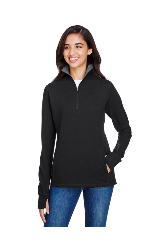 J America Ladies' Omega Stretch Quarter-Zip - JA8433