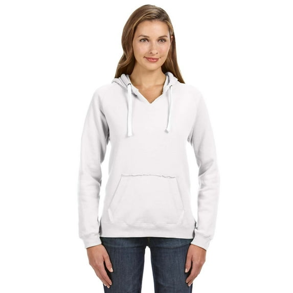 J America Ladies' Sydney Brushed V-Neck Hood - JA8836
