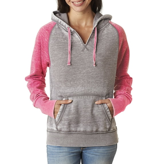 J America Ladies' Zen Contrast Pullover Hood - JA8926