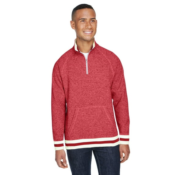 J America Men's Peppered Fleece Quarter-Zip - JA8703