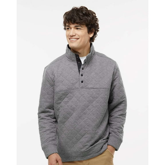 J. America Men's Quilted Snap Pullover