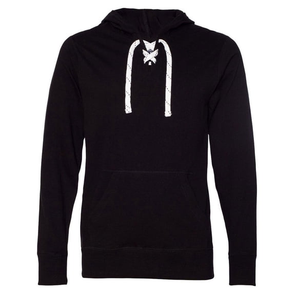 J America Men's Sport Lace Drawcord Front Placket Jersey Hoodie, Style J8231