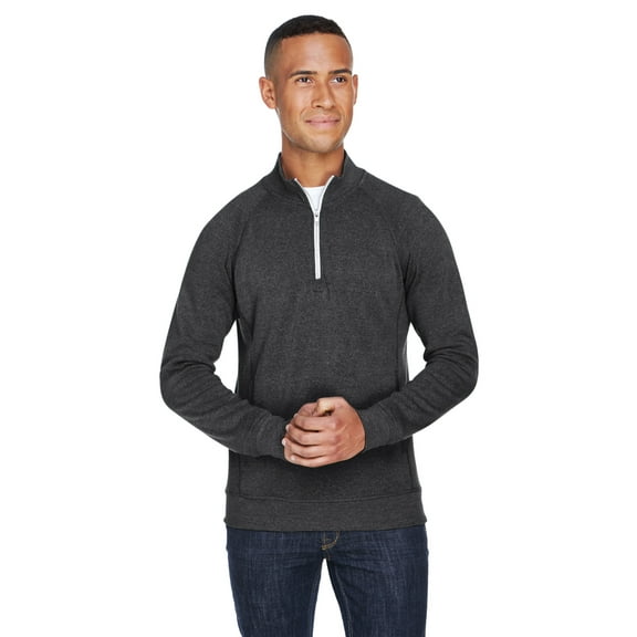 J. America Men's Tri-Blend Fleece 1/4 Zip Pullover