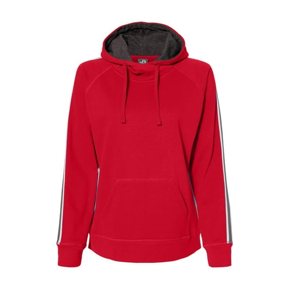 J. America - Rival Fleece Hooded Sweatshirt - 8640 - Red - Size: 3XL