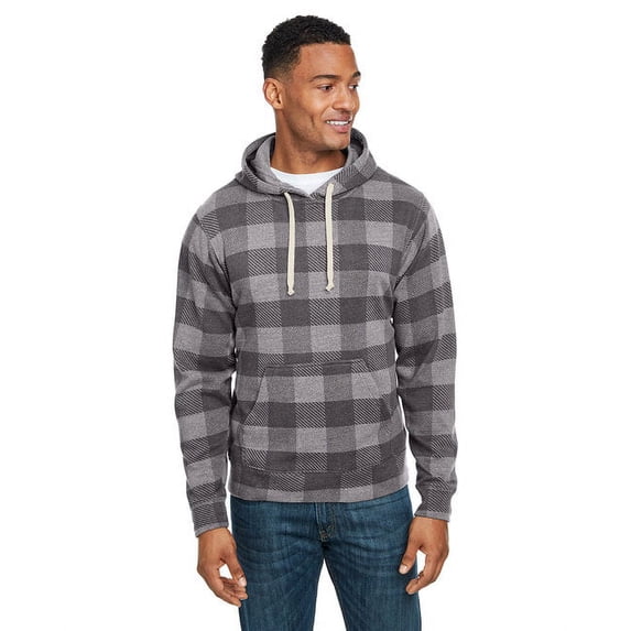 J America JA8871 Adult Triblend Pullover Fleece Hooded Sweatshirt