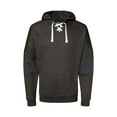 thumbnail image 1 of J. America - Sport Lace Colorblocked Fleece Hooded Sweatshirt - 8832 - Black, 1 of 5