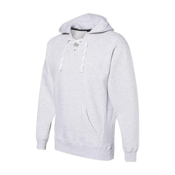 J. America - Sport Lace Hooded Sweatshirt - 8830 - Ash Heather - Size: XS