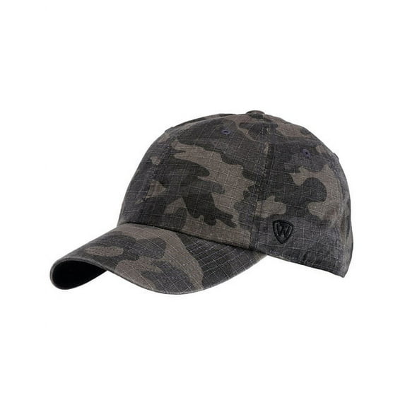 J. America TW5537 Ripper Washed Cotton Ripstop Cap - Black Camo