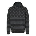thumbnail image 1 of J. America Tailgate Hooded Sweatshirt, Black Stars & Stripes - S, 1 of 2