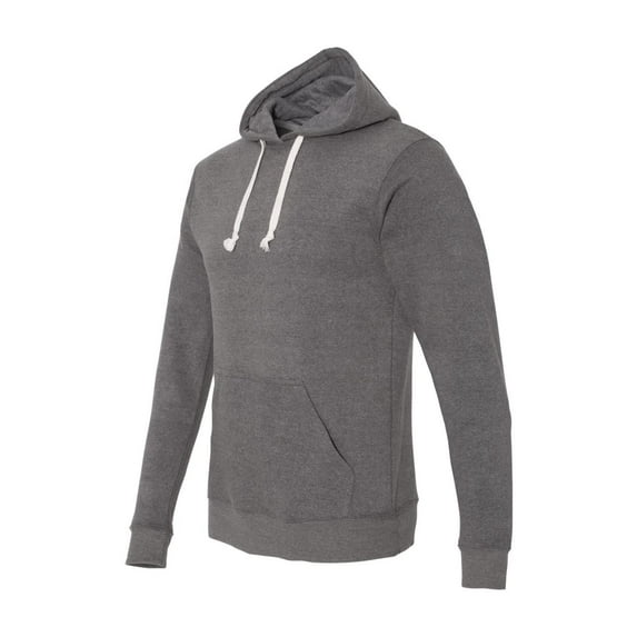 J. America - Triblend Fleece Hooded Sweatshirt - 8871 - Smoke Triblend - Size: 3XL