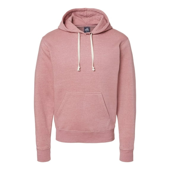 J. America Triblend Fleece Hooded Sweatshirt, Dusty Rose Triblend - XL