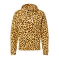 thumbnail image 1 of J. America Triblend Fleece Hooded Sweatshirt, Leopard Triblend - XS, 1 of 2