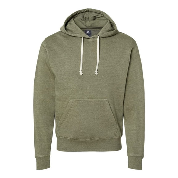 J. America Triblend Fleece Hooded Sweatshirt, Olive Triblend - 2XL
