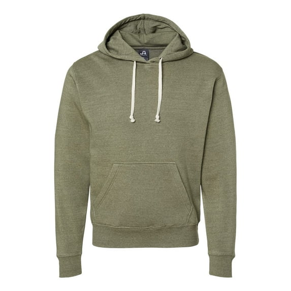 J. America Triblend Fleece Hooded Sweatshirt, Olive Triblend - 3XL