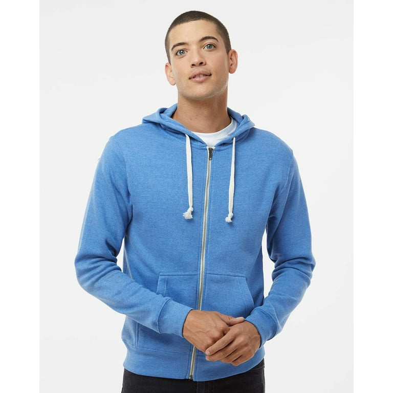 j america triblend full zip hooded sweatshirt