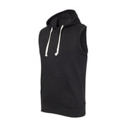 J. America - Triblend Sleeveless Hooded Sweatshirt - 8877 - Solid Black - Size: 2XL