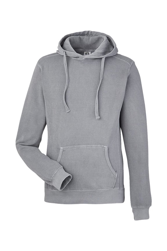 J America - Unisex Pigment Dyed Fleece Hooded Sweatshirt - 8730JA - CLOUD - XL