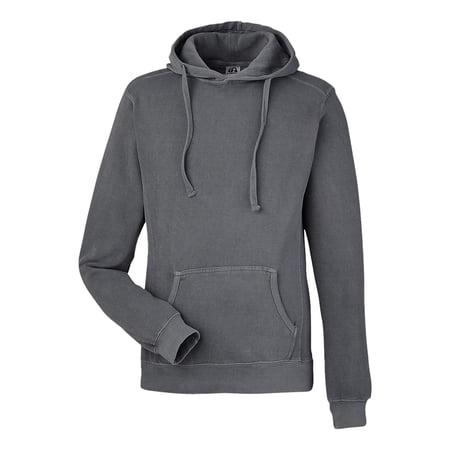 J America - Unisex Pigment Dyed Fleece Hooded Sweatshirt - 8730JA - LEAD - XL