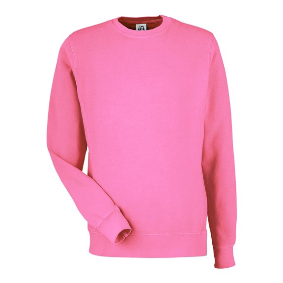 J America - Unisex Pigment Dyed Fleece Sweatshirt - 8731JA - PARADISE PINK - L