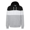 thumbnail image 1 of J. America Varsity Fleece Colorblocked Hooded Sweatshirt, 1 of 3