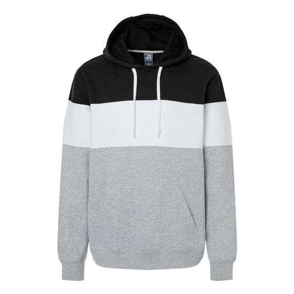 J. America Varsity Fleece Colorblocked Hooded Sweatshirt