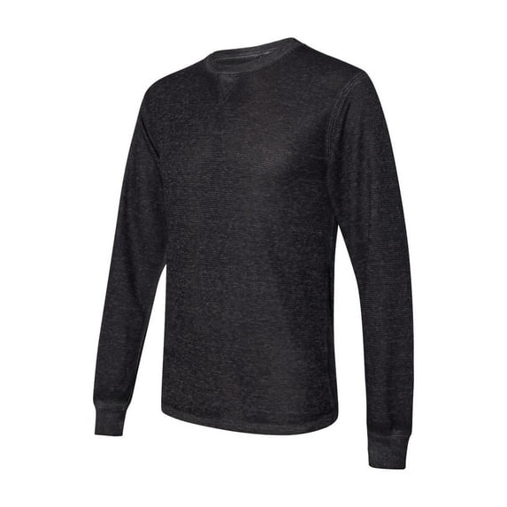 J. America - Vintage Zen Thermal Long Sleeve T-Shirt - 8241 - Twisted Black - Size: S